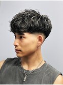 MEN'S/スペインカール×ハイライト/スキンフェード