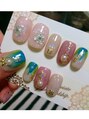 ヤング(young HAIR SALON) ジェルネイル好きです♪休日はお友達のハンドメイドチップで♪