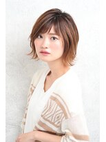 パティオンツー(PATIONN2)&nbsp;ハイライト×ショートバング×外ハネ外国人風ショートボブ