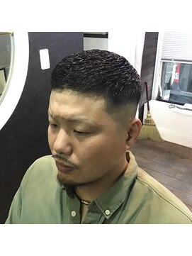 バーバーショップ カズー BARBER SHOP KA-ZOO コワモテ濡れパンスタイル