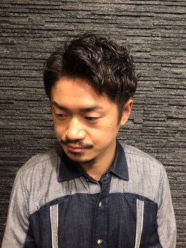 プレミアムバーバー 赤坂店(PREMIUM BARBER produce by HIRO GINZA) 七三分けワイルドパーマ【ヒロ銀座】赤坂/バーバー/パーマ