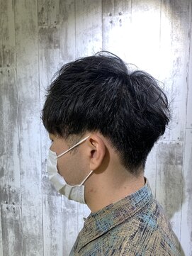 エヌプラス(N+) メンズヘアフェザーパーマサーフカール刈り上げセンターパート