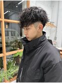 前下がりマッシュ×スパイラルパーマ