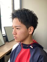 エルマーク(L-MARK)&nbsp;アップバングツーブロックバーバーフェードツイストメッシュ