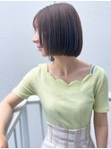 【morio池袋】姫カットボブナチュラルショートチョコレート♪