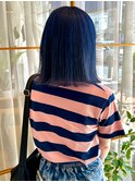 ネイビーカラー×長めボブ【HAIR'S Lunetta 井上】