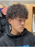 メンズマッシュ/ツイストスパイラルパーマ/ラウンドマッシュ