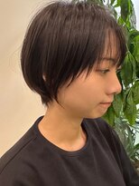 ビューエヒメ(VIEW EHIME)&nbsp;小顔カットショートボブ大人可愛いアッシュオリーブ