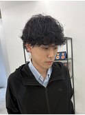 波巻きパーマ/メンズカット