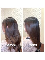 アウラ(aura) カット+髪質改善+艶髪トリートメント