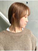 ☆ホワイトグレージュミニウルフチェリーブラウンブリーチ[船橋]