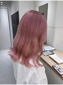 くびれヘア/アプリコットオレンジ/夏のヘアアレンジ/渋谷