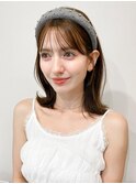 くびれヘアアプリコットオレンジ夏ヘアハイライトカラー