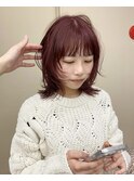 ブリーチなしカラー 10代20代カシスピンクラベンダー/akane