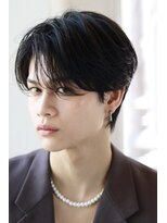 オーシャントーキョー サニー 原宿(OCEAN TOKYO Sunny)&nbsp;韓国マッシュフェザーパーマニュアンスパーマセンターパート黒髪