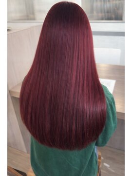 サムライ(SAMURAI) 深紅レッドの艶ロングストレート