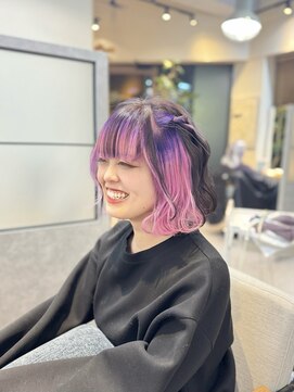 リノショアーズ 日本大通り店(RINOSHORES) ボブ×インナールーツカラー　sanami