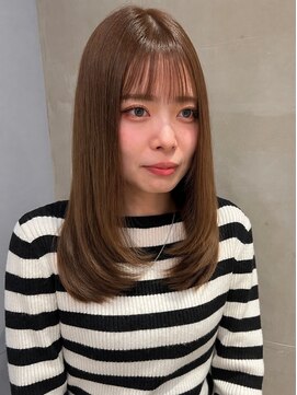 ベルベットヘア 千早店(Velvet hair) ローレイヤー×髪質改善カラー×オリーブベージュ【みつ】