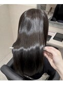 ラベンダーベージュ/暗髪透明感カラー/髪質改善