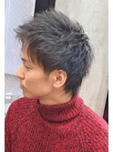 アップバング無造作ショート