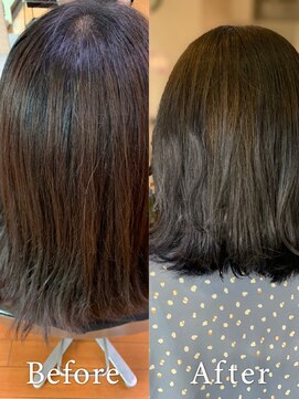 アークスヘアー 大人可愛い暗髪でも透明感♪アッシュカラー×毛先カール