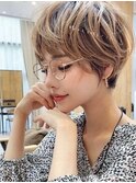 大人ボブ似合わせカットアースカラーのショートボブ