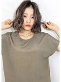 『 グレージュカラー × ウェーブ 』パリジェンヌ風 Bob