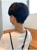 ショートパーマ_チェリーブラウンフェミニンロング_ba403472