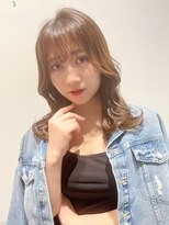 ロンド ストラーダ 心斎橋(Lond strada)&nbsp;韓国前髪顔周りロング×デザインカラー[心斎橋/髪質改善]