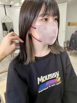 似合わせ小顔ミディアム× インナーカラー デザインカラー