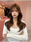 韓国ヘア/くびれヘア/前髪あり/顔まわりカット