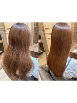 【横須賀中央駅徒歩3分】カット+コスメ縮毛+Tr付\9800/柔らかなストレートが可愛い！髪質改善で悩みケア◎