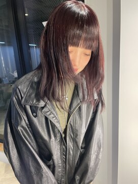 ヌープヘアーアイス(NUUP.hair ici) 大人ガーリー大人美人透明感髪質改善ニュアンスカラーボルドー