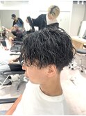 センターパート×ツイストスパイラル【松戸/メンズ】