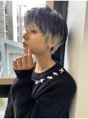 NUDE アンブレラカラー 前髪ありショート マッシュショート