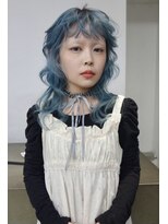 レコ 渋谷(LECO)&nbsp;水色ライトブルーハイトーンケアブリーチペールカラー