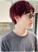 ディープボルドー×ナチュラルショート