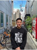 おしゃれ坊主コンマパングメンズウルフマレットヘア