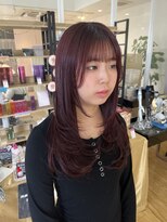 サラビューティーサイト 九大学研都市店(SARA Beauty Sight)&nbsp;ボルドーカラー／ミディアムレイヤー