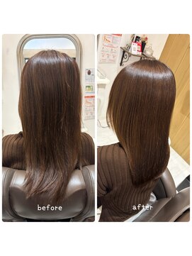 コルテ 倉敷西阿知店(CoRte.) 【before/after】極上艶髪/フェイスレイヤー/キャラメルブラウン