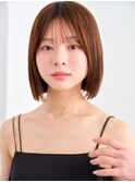 小顔見えシースルーバング×王道ナチュラルボブ3