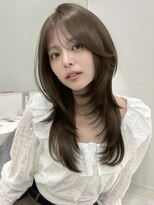 アイトーキョーエス 渋谷(AI TOKYO S)&nbsp;ハッシュカットブリーチなしダブルカラーロングレイヤー透明感
