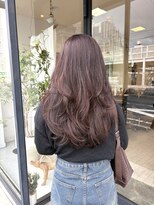 ハロウ&nbsp;岡山ロング髪質改善トリートメント透明感チョコレートカラー