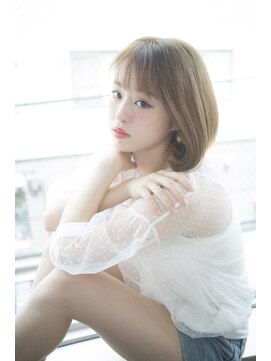 サロンドミルク 原宿(salon de MiLK) 【salon de MiLK 原宿】シースルーバングロブ