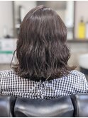 暗髪×ミディアムヘアー