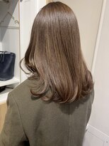 ローレンジウ(LOREN JU)&nbsp;透明感髪質改善ベージュダブルカラーミルクティーグレージュ