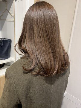 ローレンジウ(LOREN JU) 透明感髪質改善ベージュダブルカラーミルクティーグレージュ