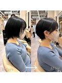 Lond.海気 大人丸みショート Before After