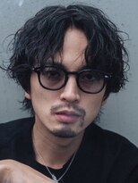 オルト(Altn) 大人の黒髪ミディアムロング波巻きパーマツイストスパイラルヘア