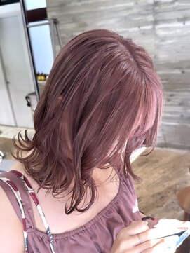 ヲタク(wotaku.) ピンクラベンダーくすみカラー透明感カラー暖色カラー赤髪